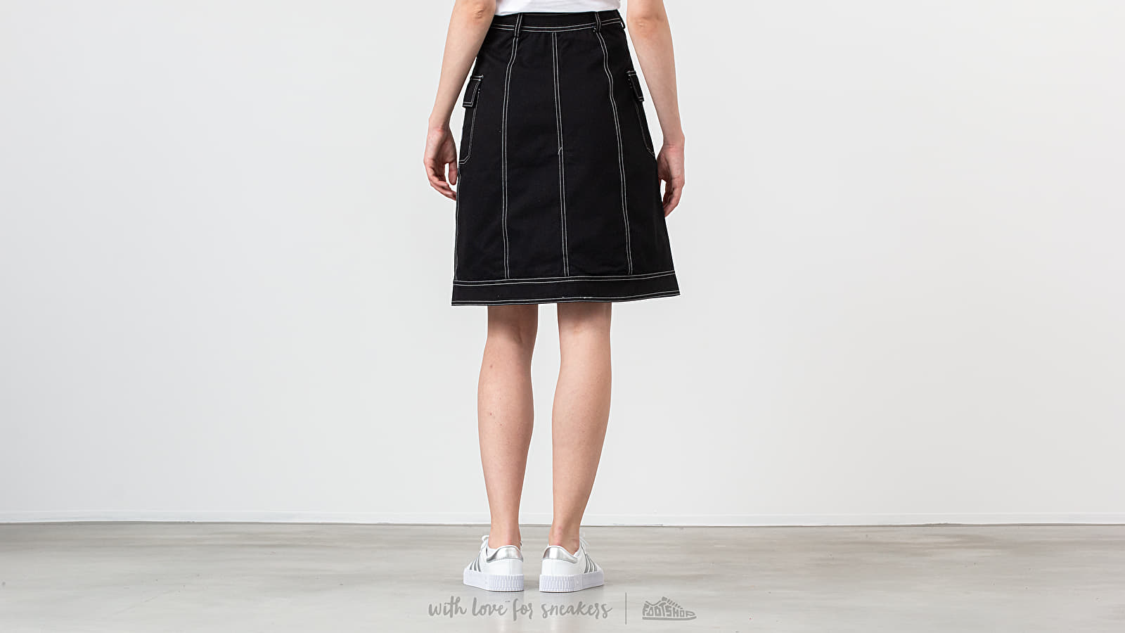 Skjørt Stüssy Clyde Reversible Skirt Black