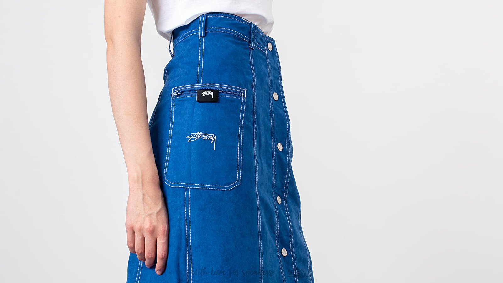 Skjørt Stüssy Clyde Reversible Skirt Black