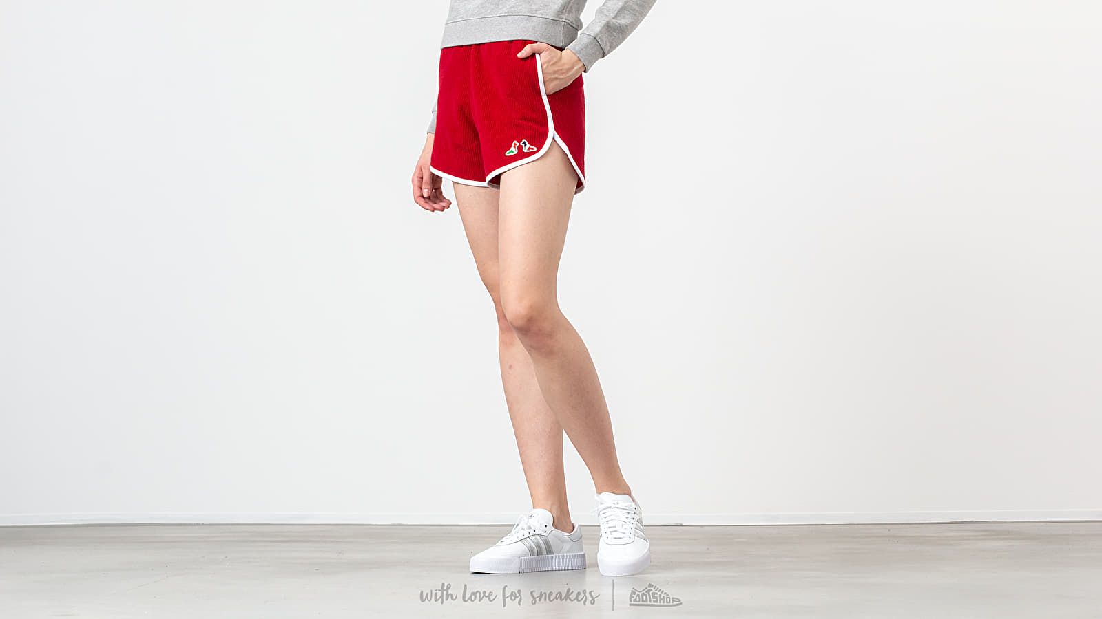 Pantaloni scurți MAISON KITSUNÉ Terry Cloth Sport Shorts Red