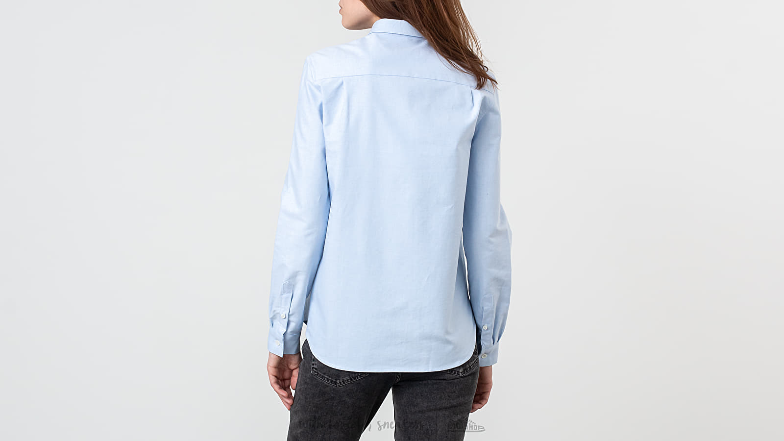 Shirts MAISON KITSUNÉ Oxford Tricolor Fox Patch Classic Shirt Light Blue