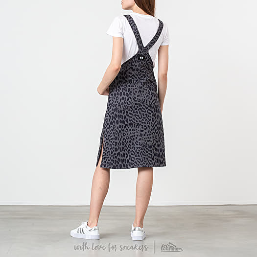 Dress Lazy Oaf Leopard Pinafore Dress Grey Footshop