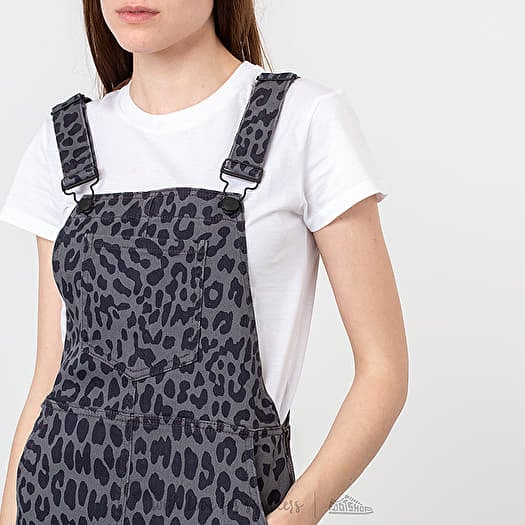 Dress Lazy Oaf Leopard Pinafore Dress Grey Footshop