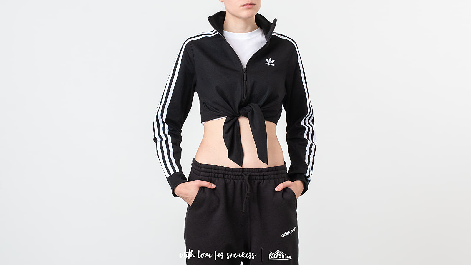 Sweatjacken und Sweatshirts adidas Knotted Track Top Black