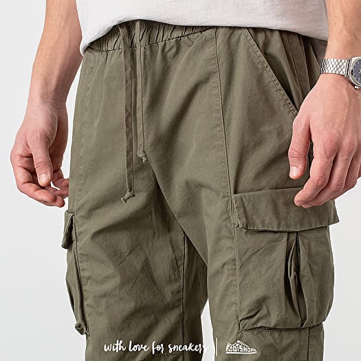 Pants and jeans John Elliott Compact Cotton Cargo Pants Olive Footshop