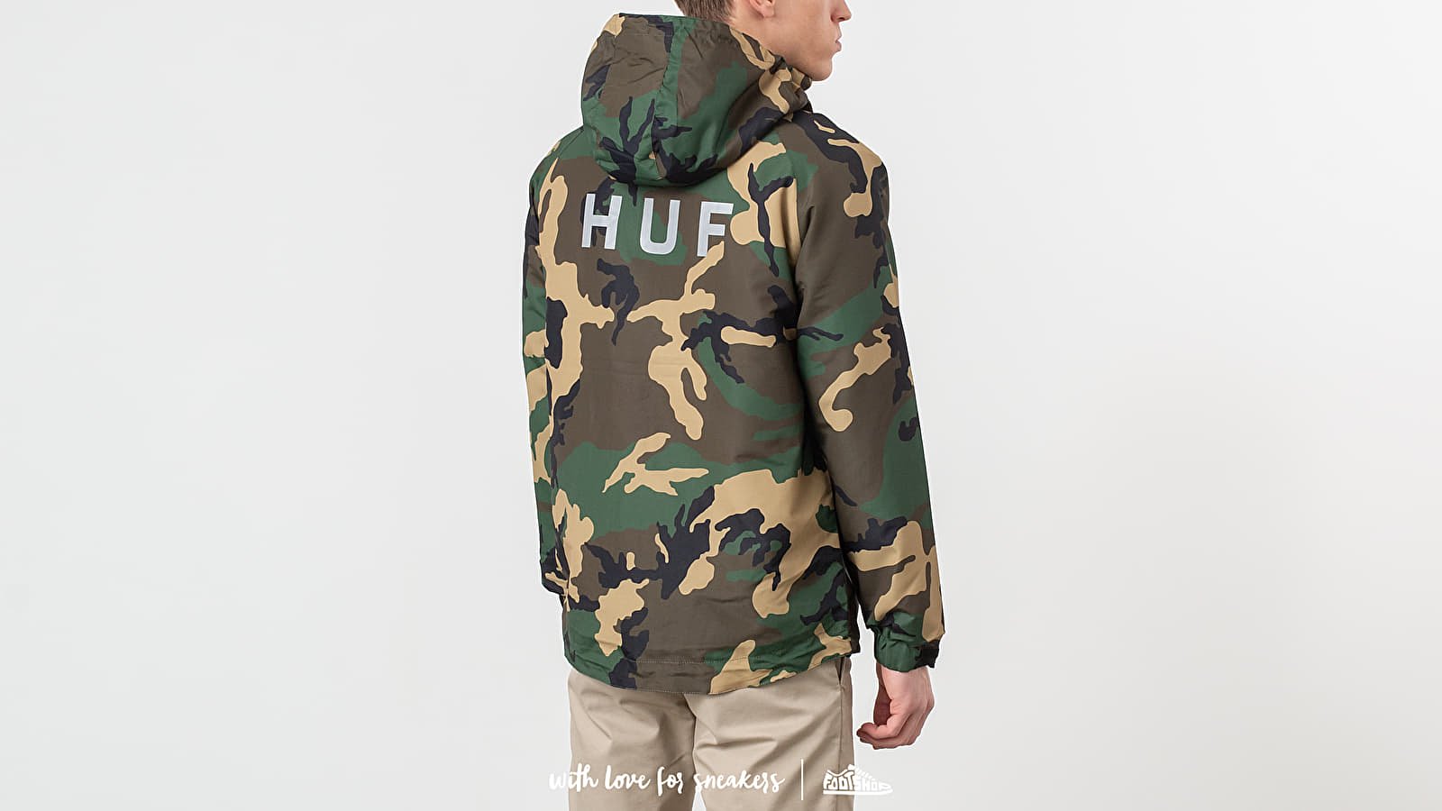 Jackets HUF Standard Shell Jacket Woodland Camo Footshop