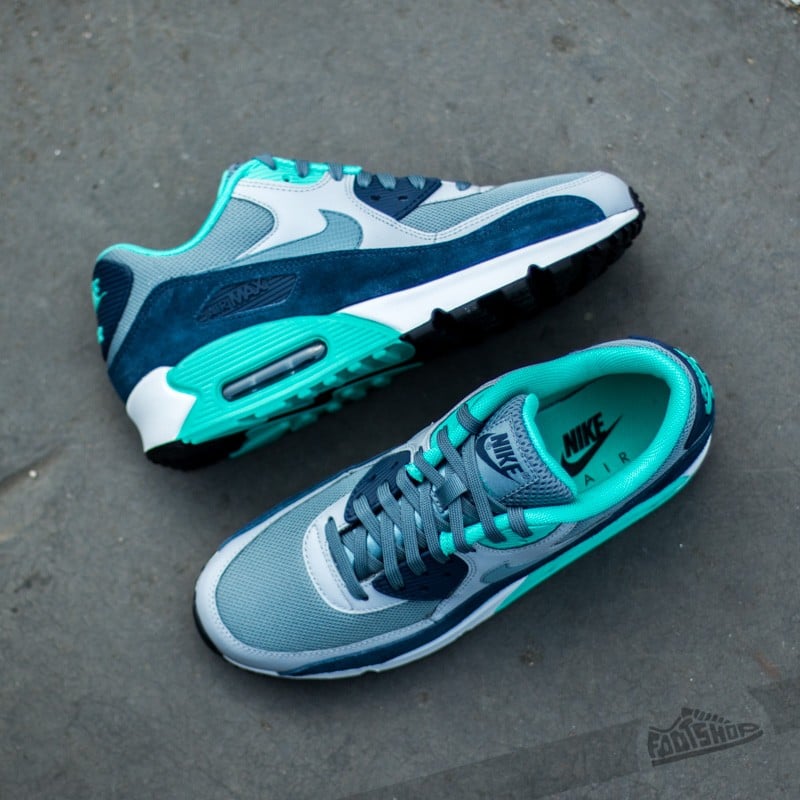 Herren Sneaker und Schuhe Nike Air Max 90 Essential Blue Graphite/ Wolf Grey