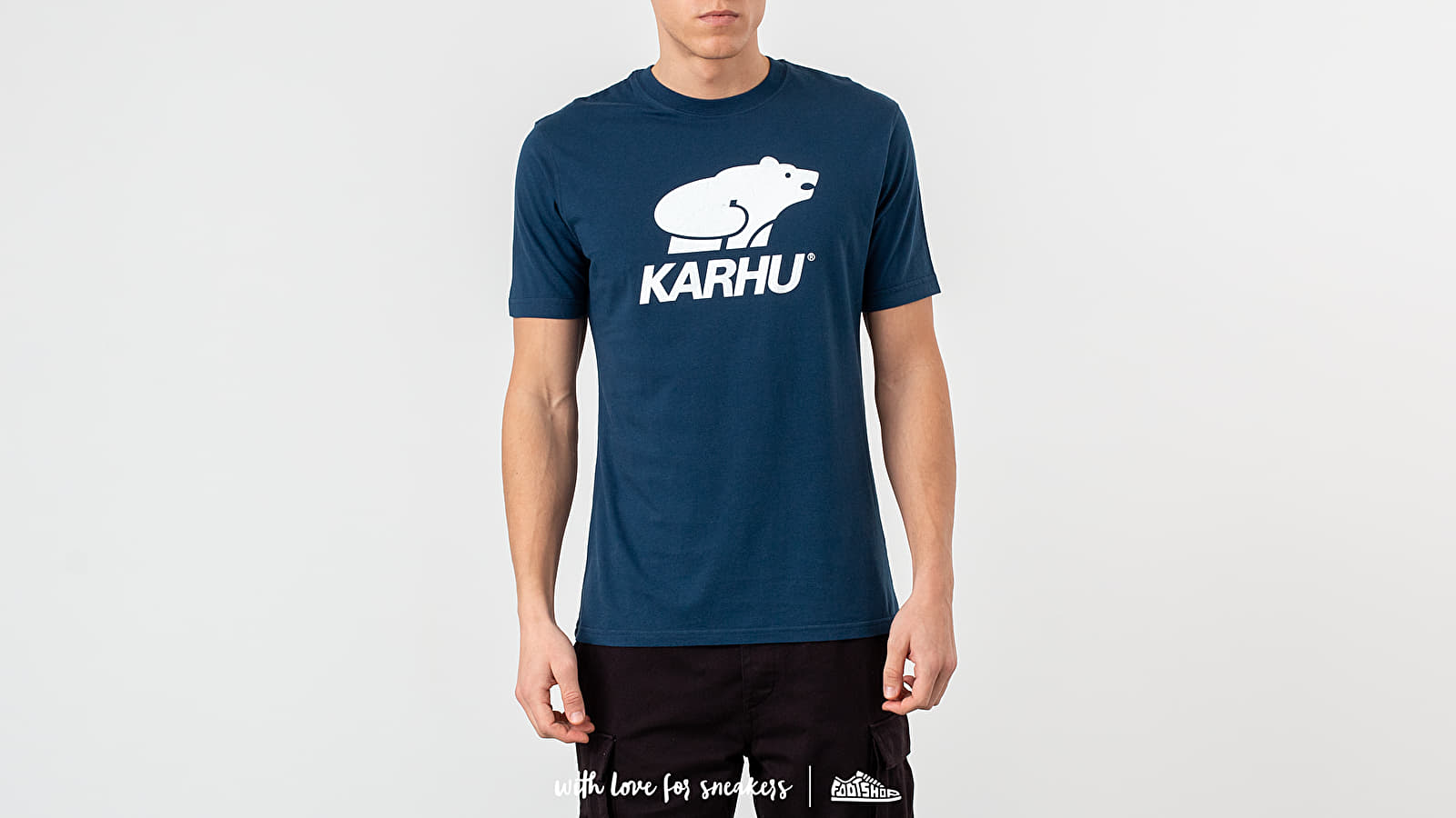 T-shirts Karhu Basic Logo Tee Navy Poseidon/ White