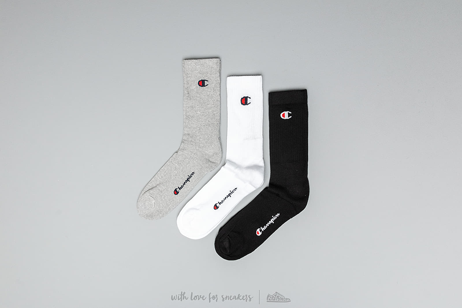 Socken Champion 3-Pack Socks Grey/ White/ Black