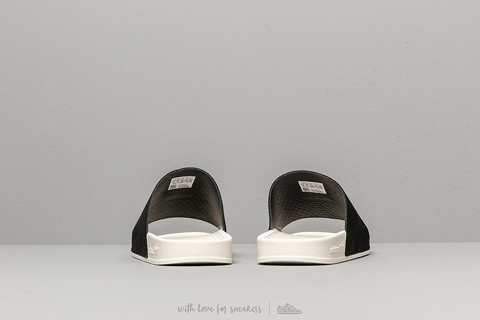 Women's shoes adidas Adilette Luxe W Core Black/ Core Black/ Off White
