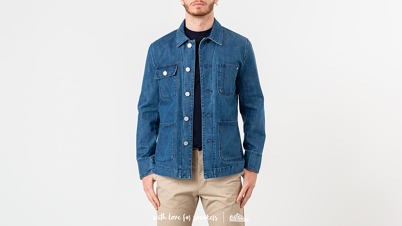 Giacche MAISON KITSUNÉ Denim Worker Jacket Bleach