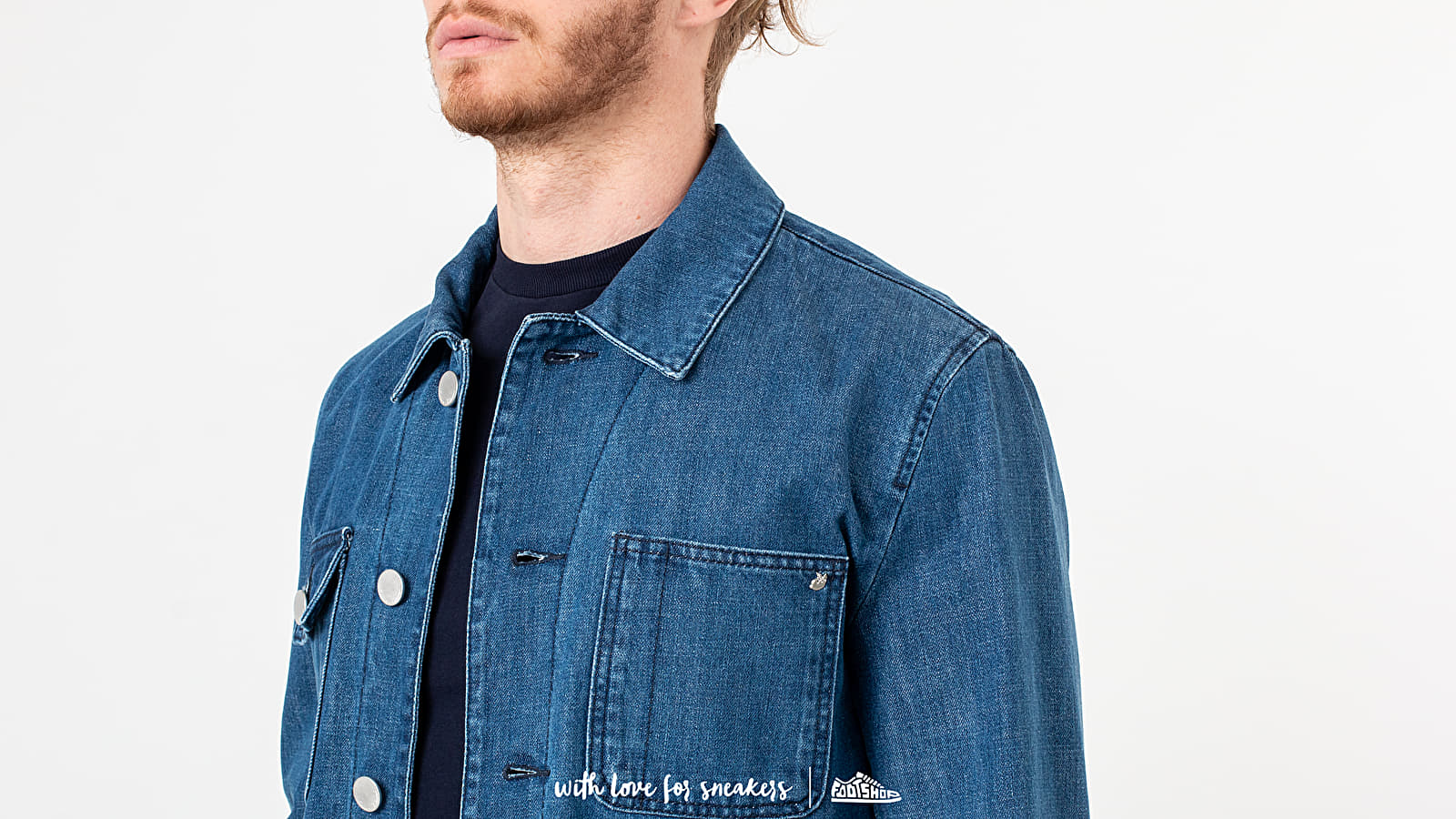 Giacche MAISON KITSUNÉ Denim Worker Jacket Bleach
