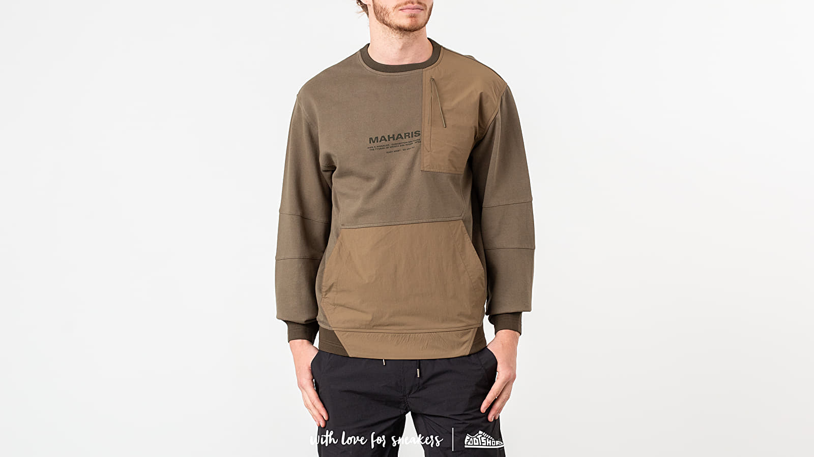 Hoodies and sweatshirts  maharishi Tech Crewneck Maha Olive