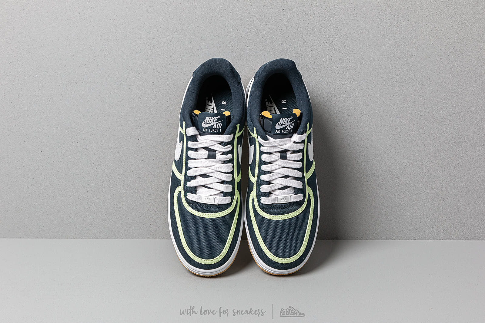 Men s shoes Nike Air Force 1 07 Premium Armory Navy White Barely Volt Footshop