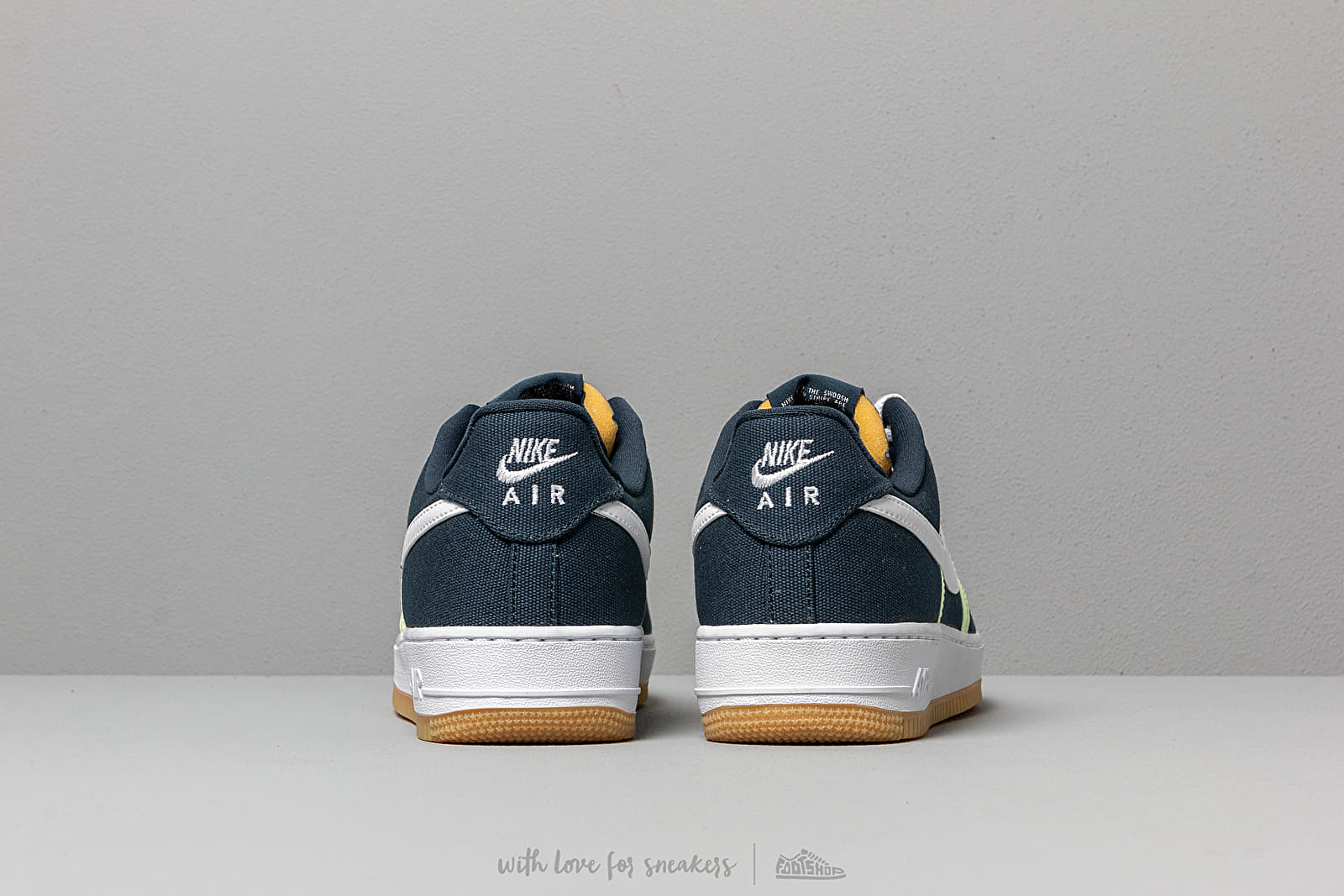 Men's shoes Nike Air Force 1 '07 Premium Armory Navy/ White-Barely Volt