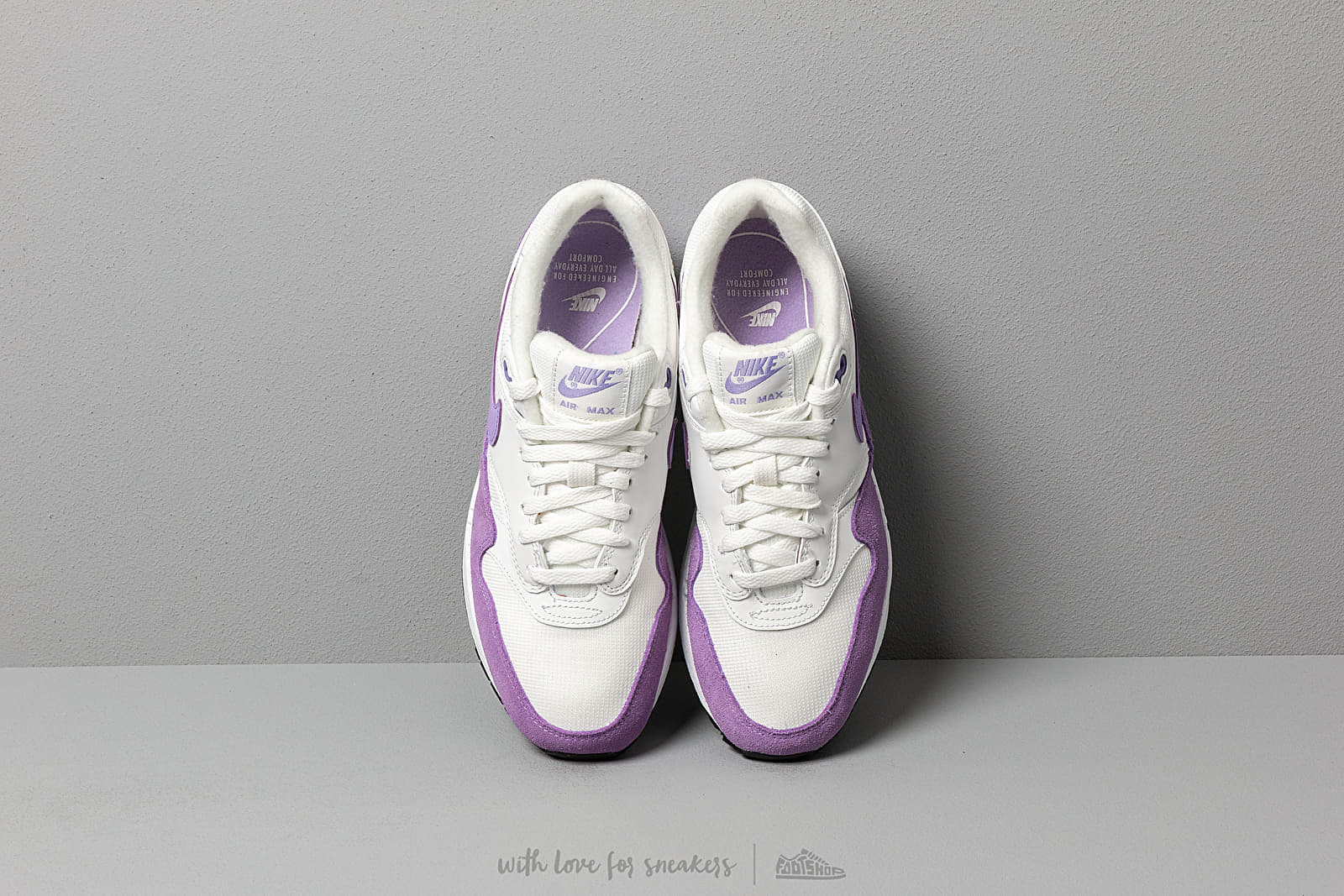 Damesschoenen Nike Wmns Air Max 1 Summit White/ Atomic Violet-Black