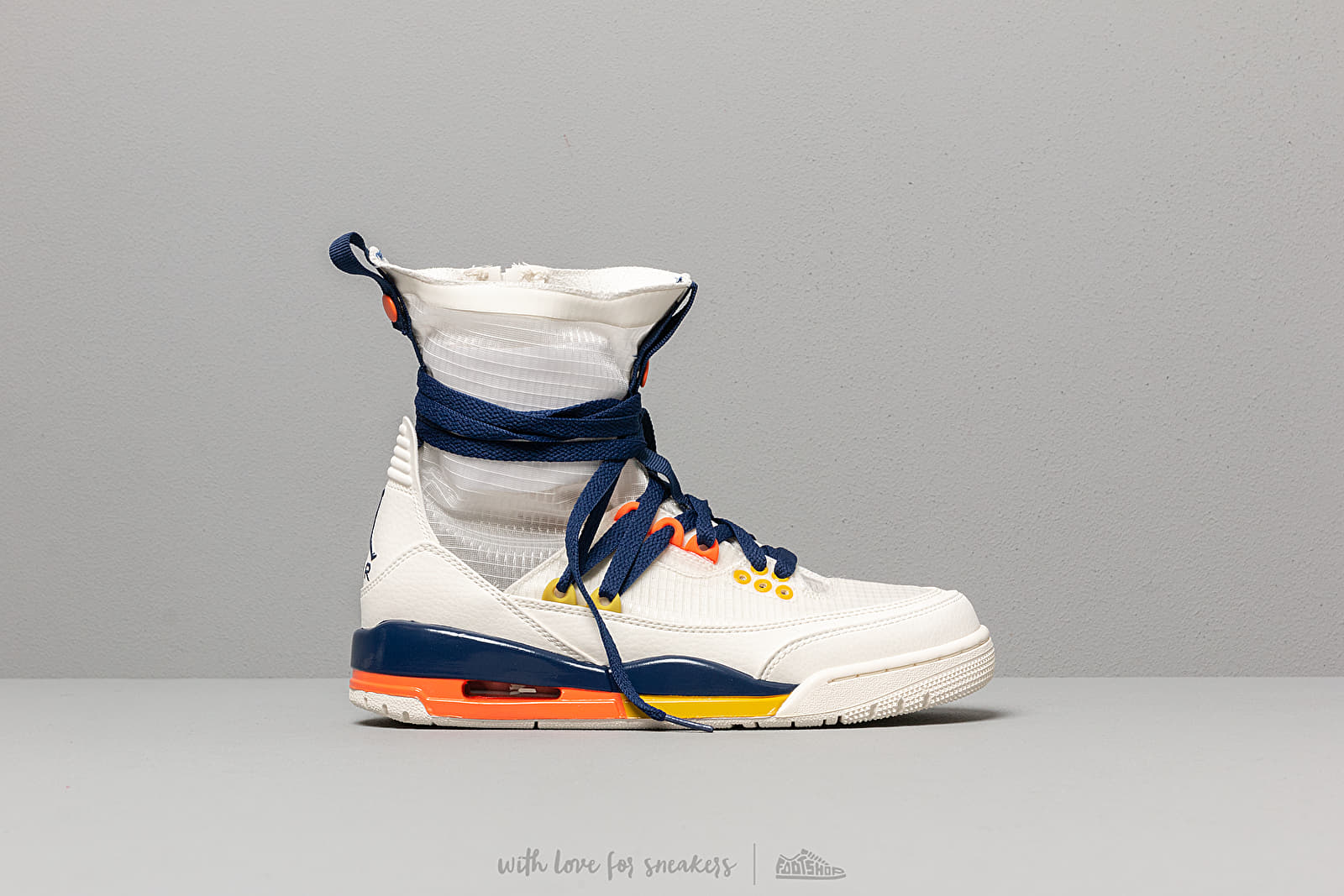 Women s shoes Air Jordan W 3 Retro Exp Lite Xx Sail Blue Void Turf Orange Bright Citron Footshop