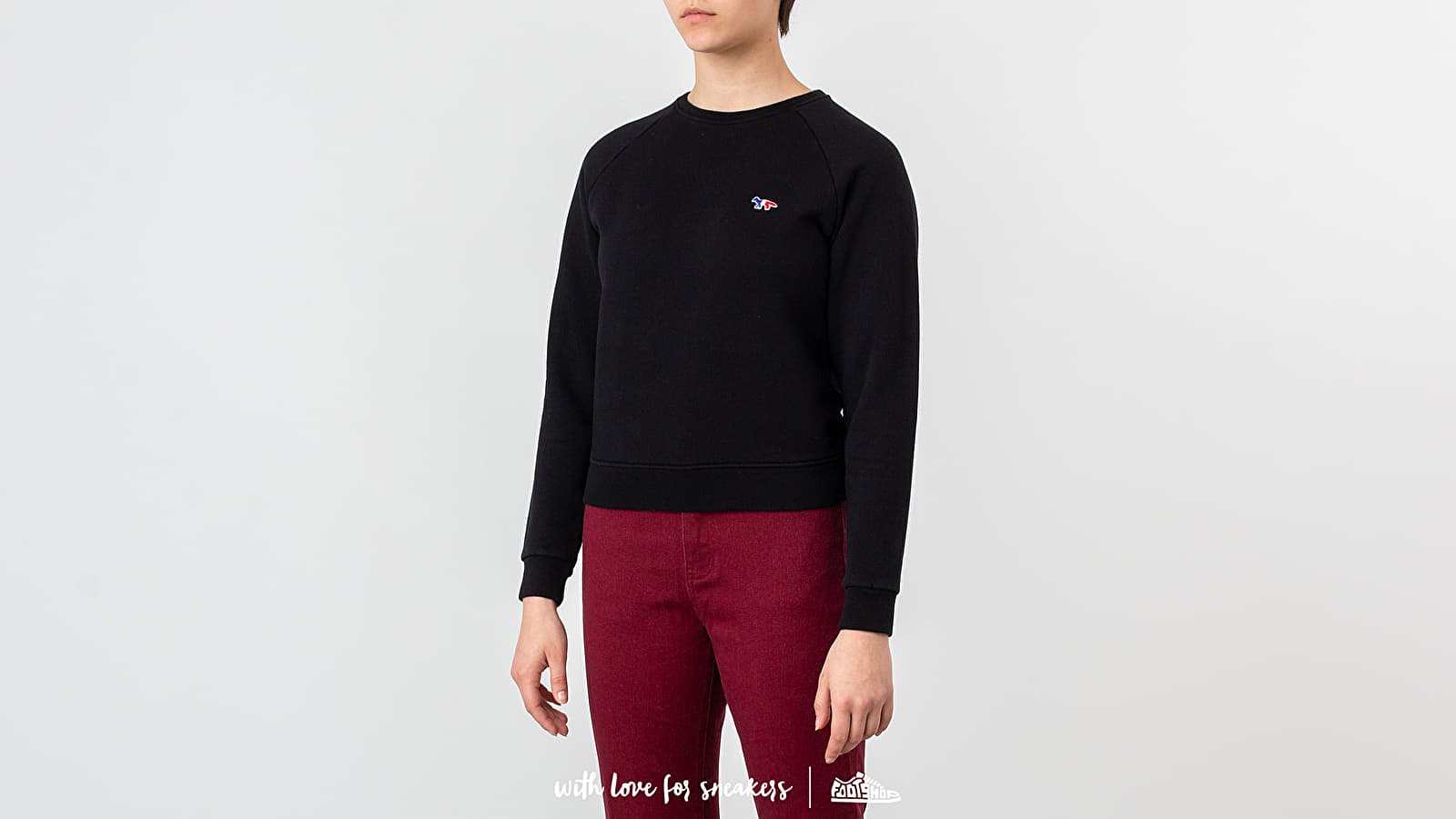 Sweaters MAISON KITSUNÉ Sweatshirt Tricolor Fox Patch Black