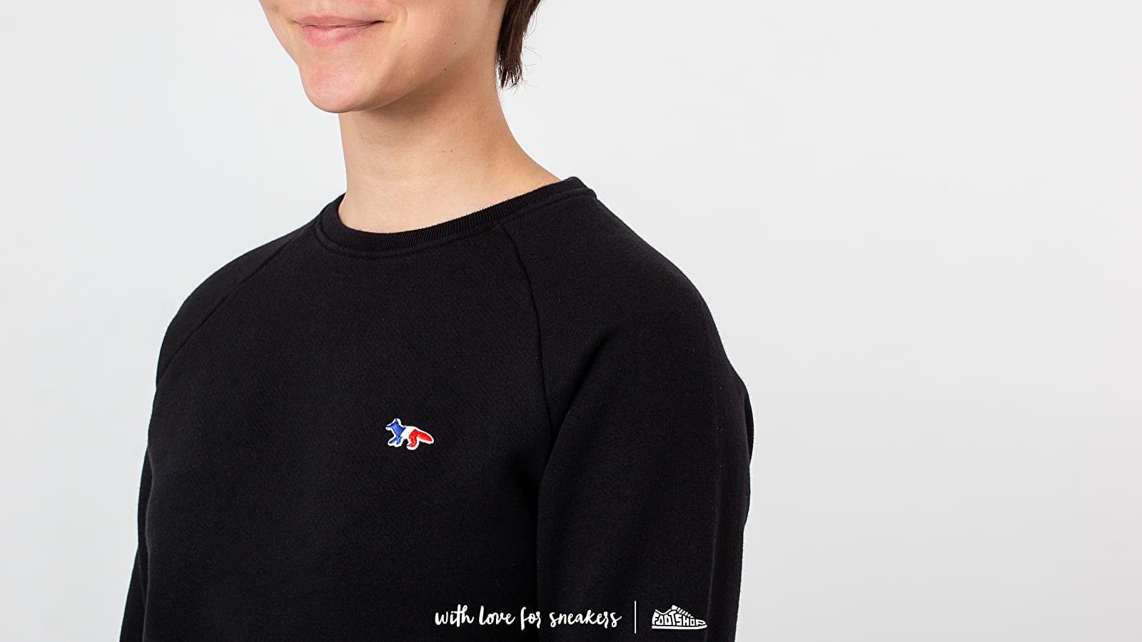 Sweaters MAISON KITSUNÉ Sweatshirt Tricolor Fox Patch Black