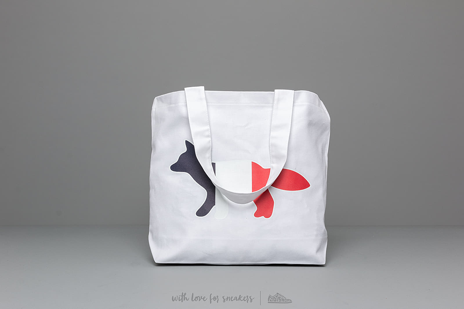Crossbody чанти MAISON KITSUNÉ Tricolor Fox Tote Bag White