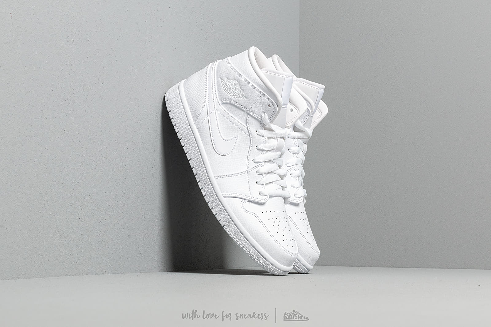 Men's shoes Air Jordan 1 Mid White/ White-White