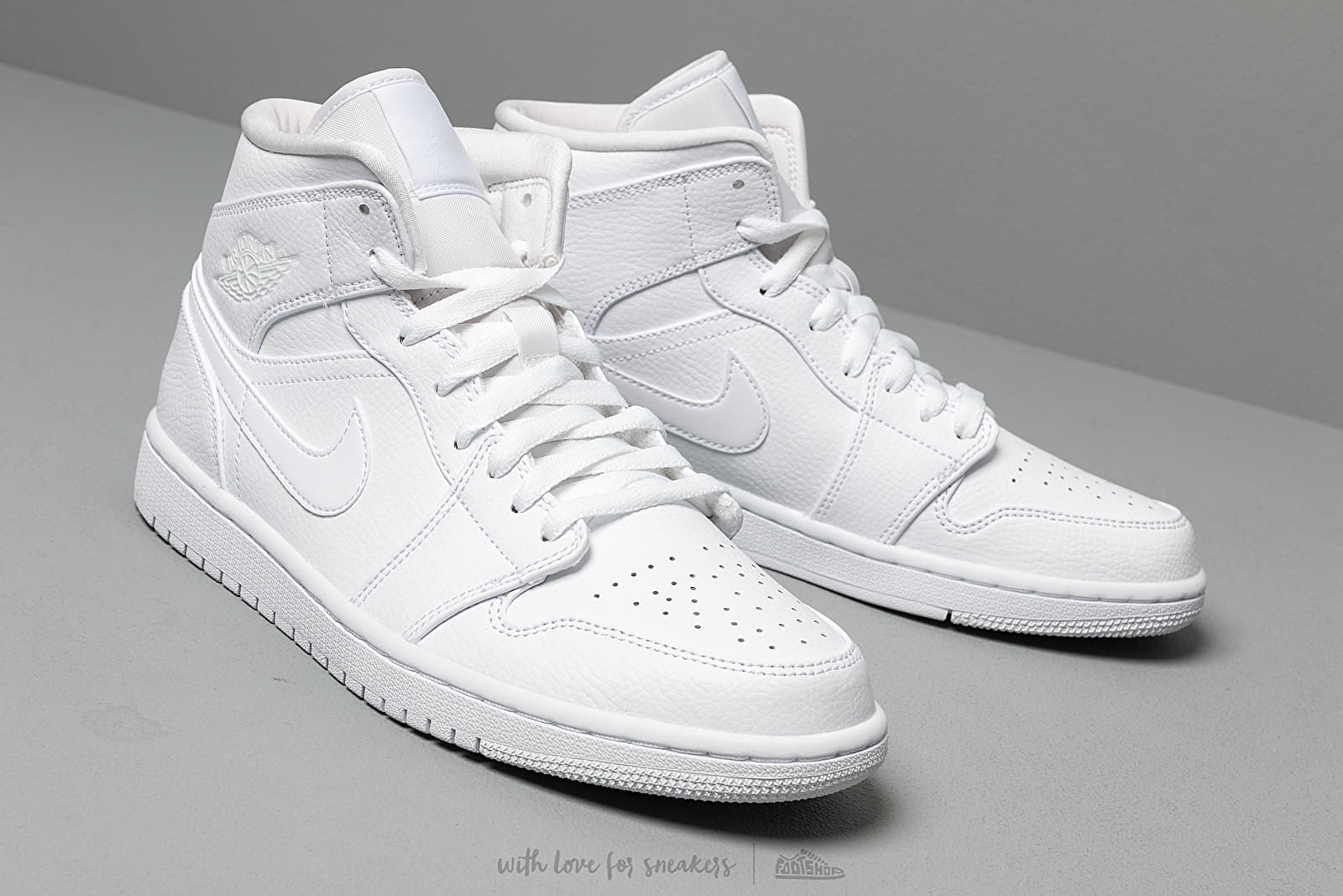 Men s shoes Air Jordan 1 Mid White White White Footshop