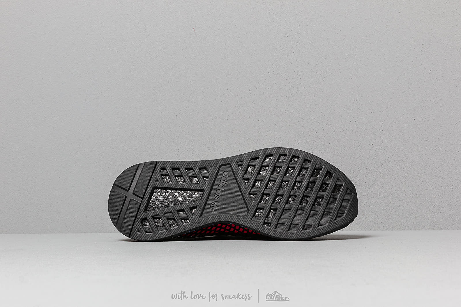 Adidas originals deerupt runner footwear white-core black-shock red best sale