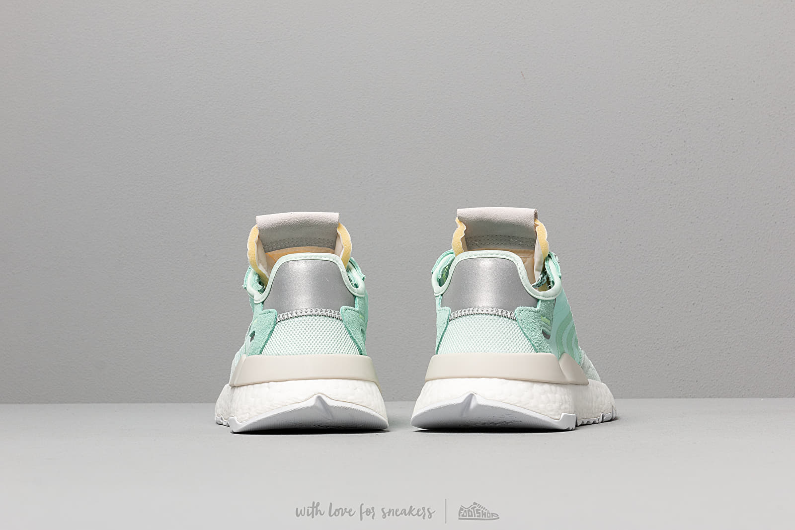 Încălțăminte și sneakerși pentru femei adidas Nite Jogger W Ice Mint/ Clear Mint/ Raw White