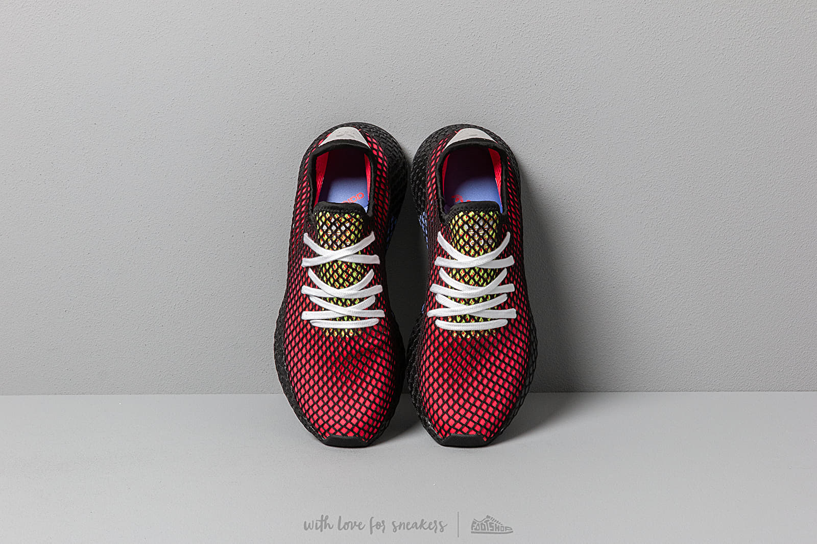 Adidas originals deerupt runner footwear white-core black-shock red new arrivals