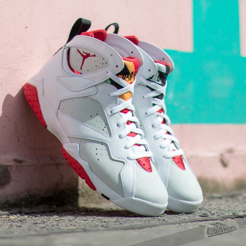 Men s shoes Air Jordan 7 Retro Hare White True Red Light Silver Footshop
