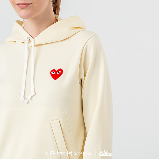 Comme des Garcons PLAY Hoodie Ivory Footshop