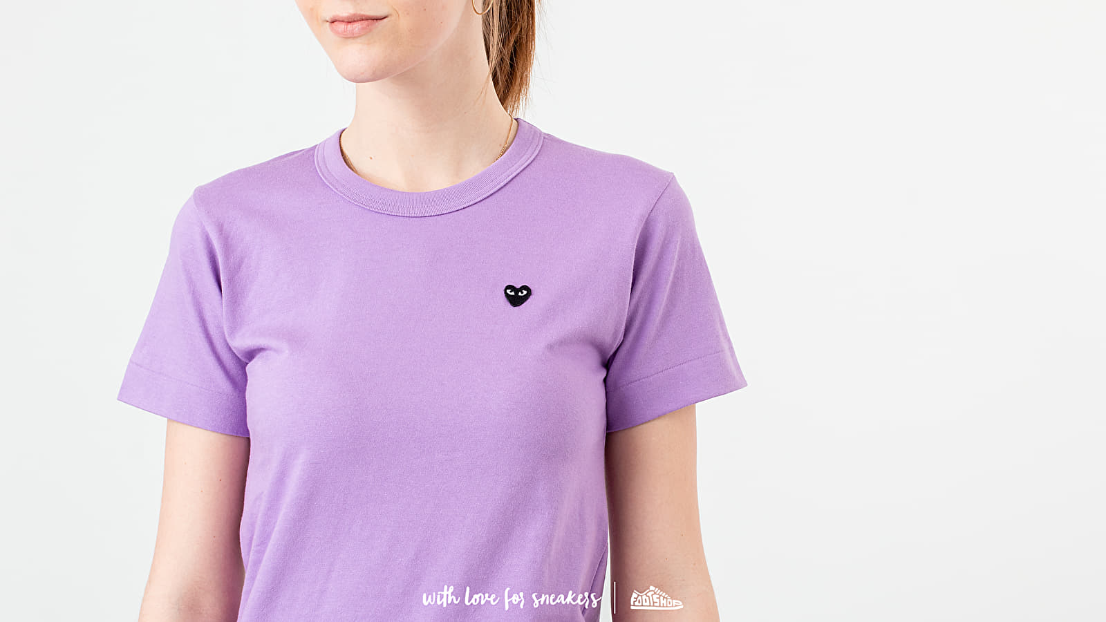 Comme des garcons play purple t shirt clearance