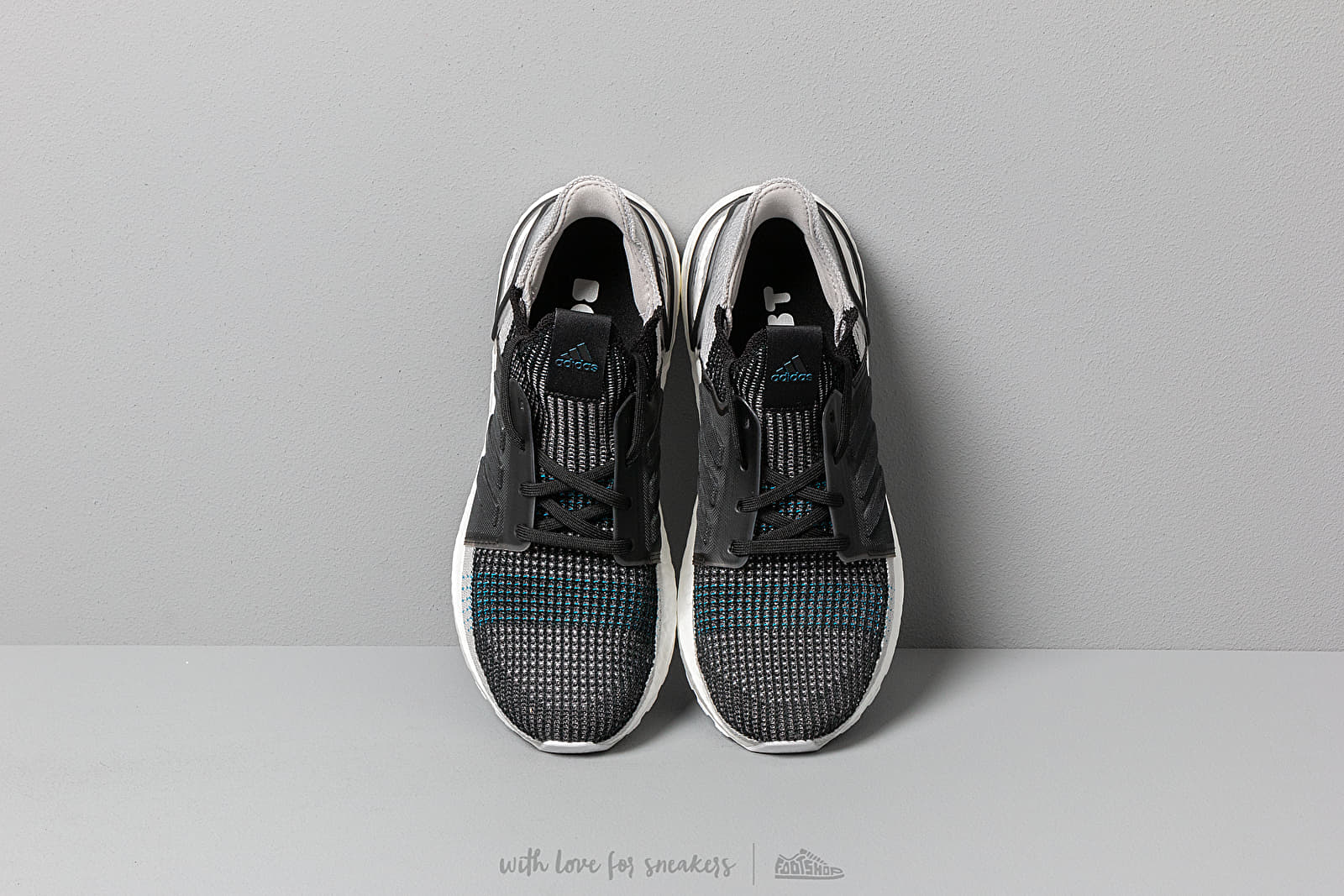 Men s shoes adidas UltraBOOST 19 Core Black Grey Six Shock Cyan Footshop