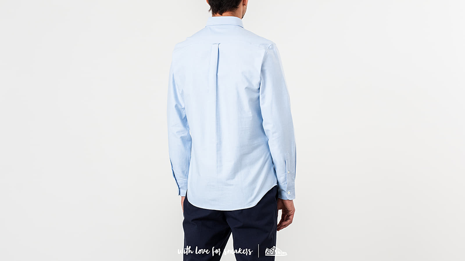 【関税&送料込】Maison Kitsune Fox Head Shirt In Chambray Chemises MAISON KITSUNÉ Oxford Fox Head Embroidery Classic