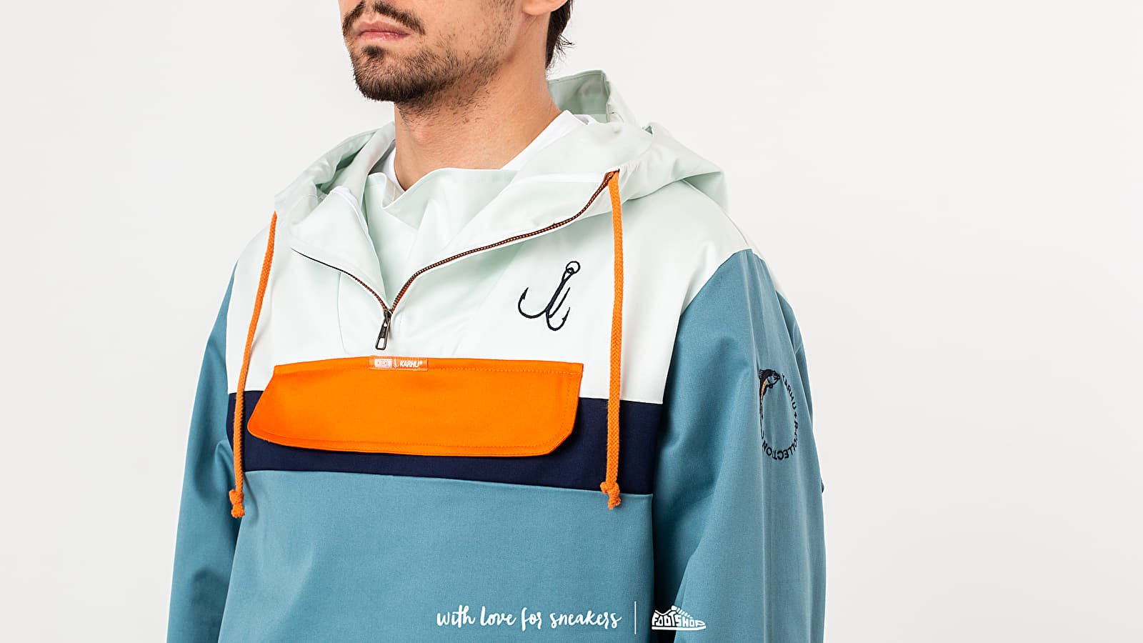 Chaquetas Karhu X R-Collection: “CATCH OF THE DAY” Classic Anorak Tourmaline/ Flamigo