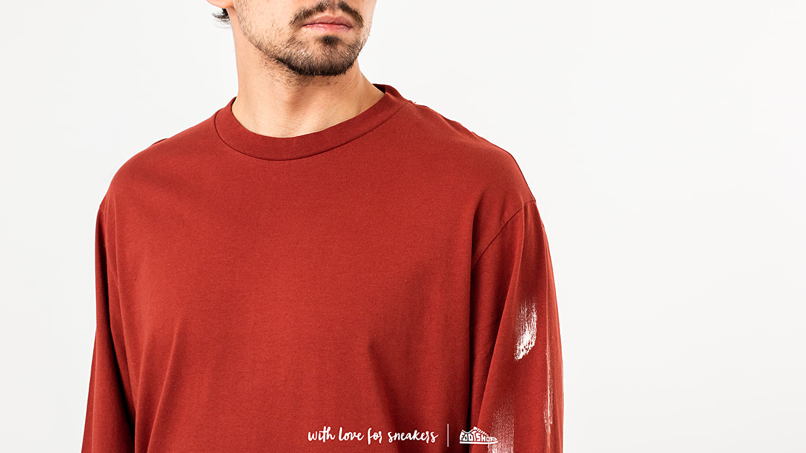 人気スポー新作 T-shirts Oakley by Samuel Ross Rock Print Over Tee Dark Red トップス