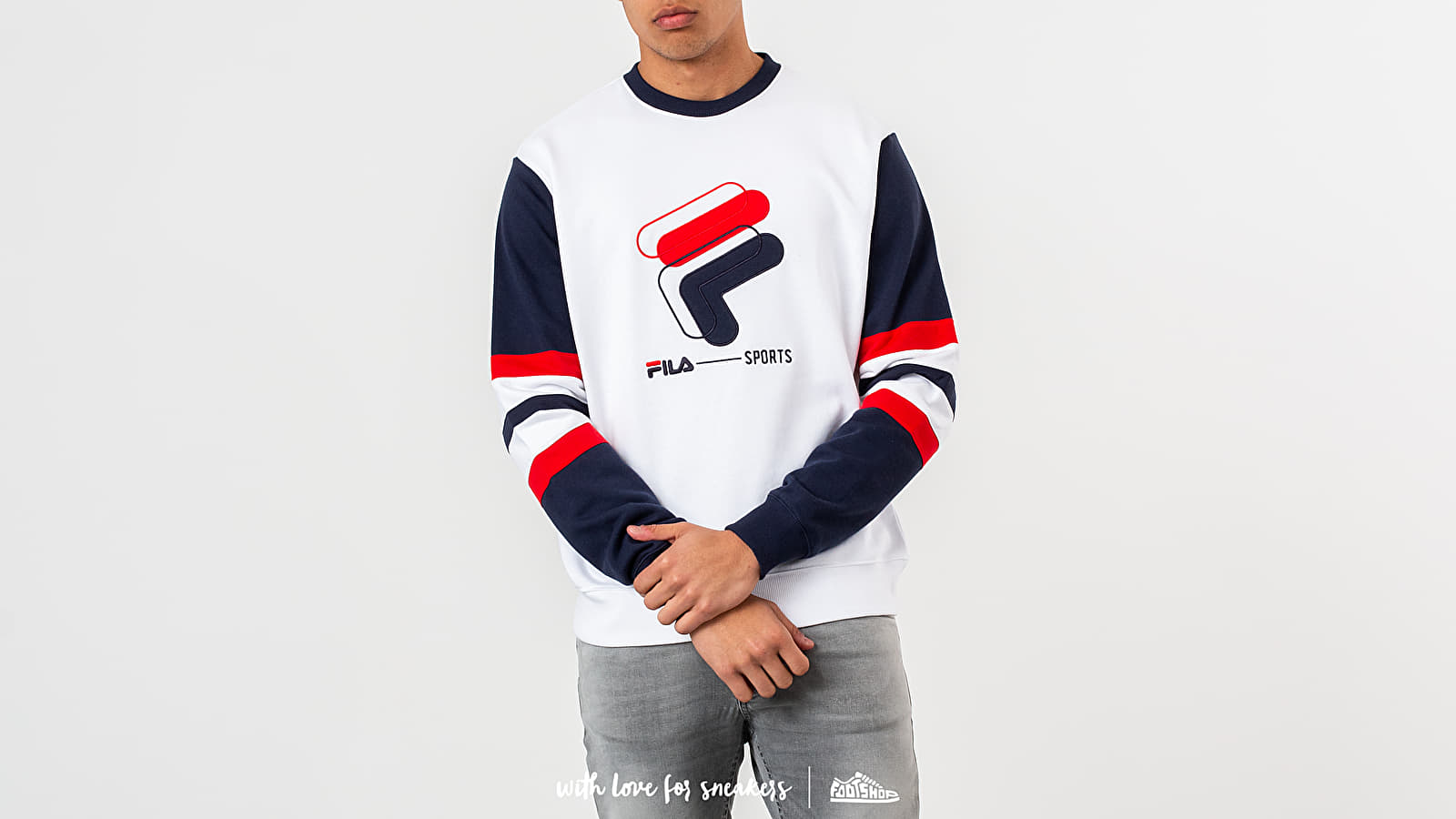 Mikiny FILA Lambert Crewneck White