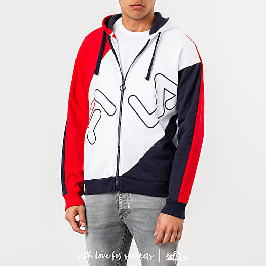 Hoodies and sweatshirts FILA Lazaro Colour Block Zip Hoodie Chinese Red Footshop