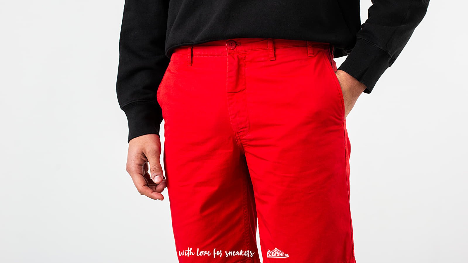 Kraťasy Norse Projects Aros Light Twill Shorts Askja Red