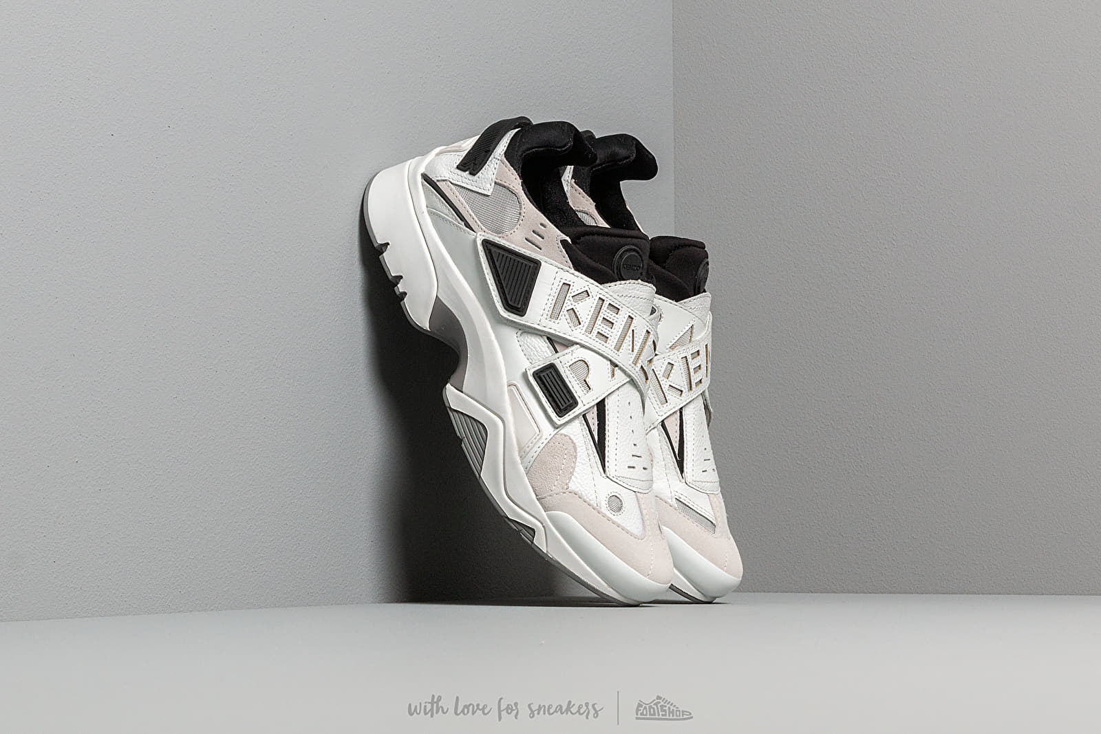 Pánské tenisky a boty KENZO New Sonic Sneakers White/ Grey/ Black