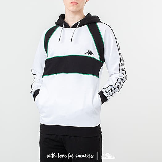 White and black kappa hoodie on sale