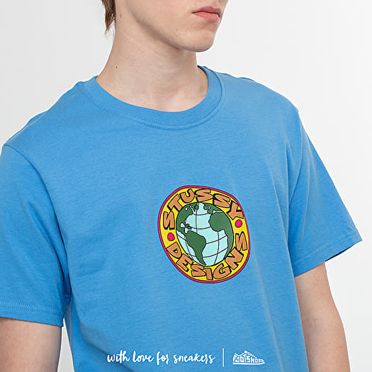 T shirts Stussy Globe Tee Blue Footshop