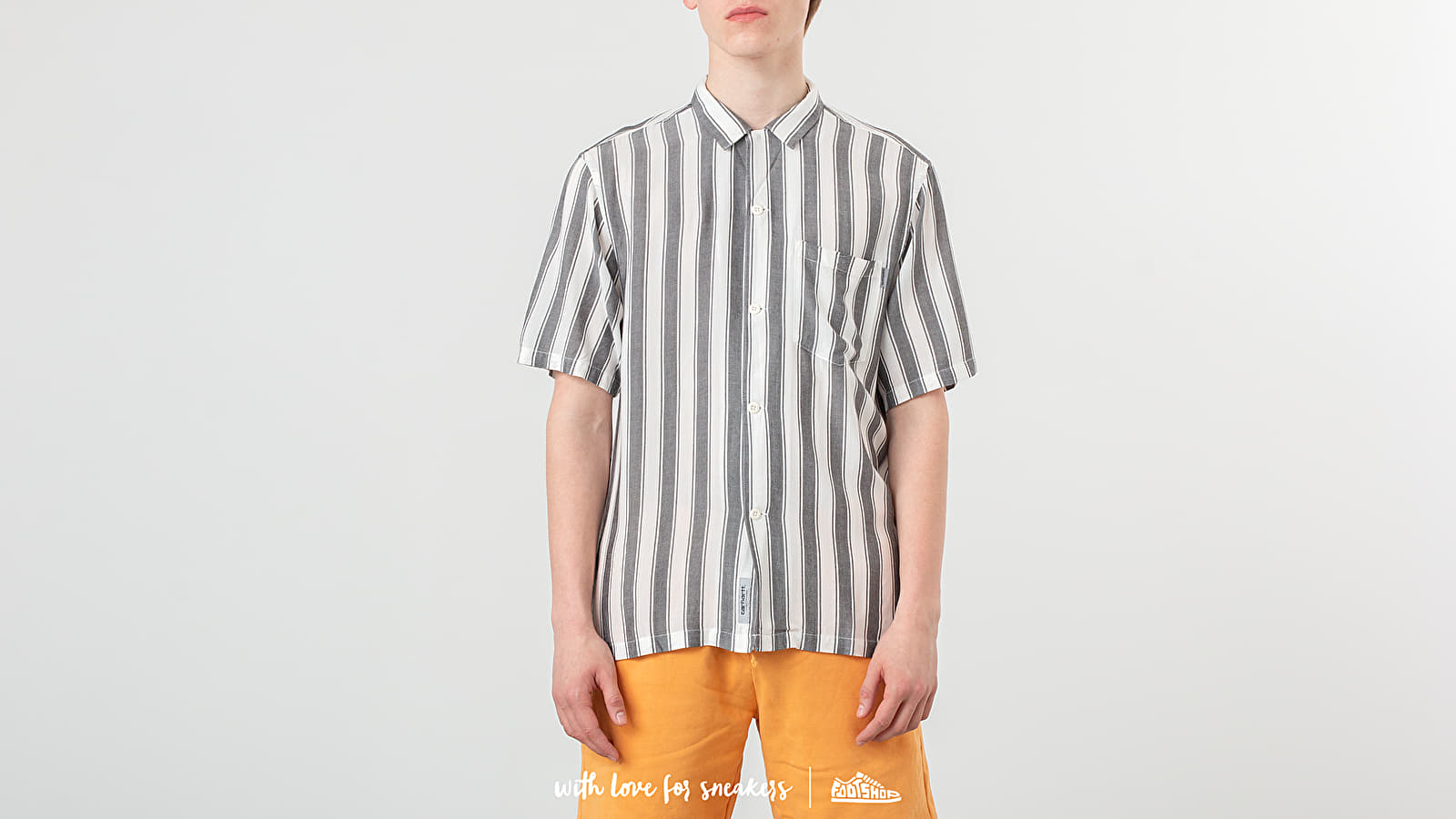 Košele Carhartt WIP Shortslevees Esper Shirt Esper Stripe/ Black/ Wax