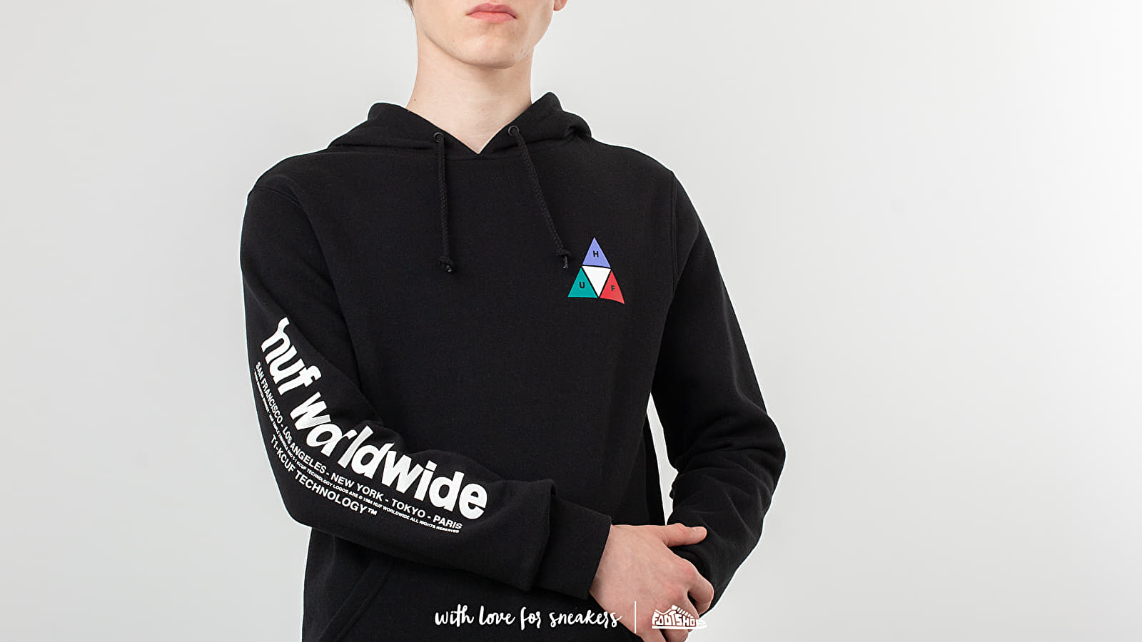 Sweatjacken und Sweatshirts HUF Prism TT Hoodie Black Footshop