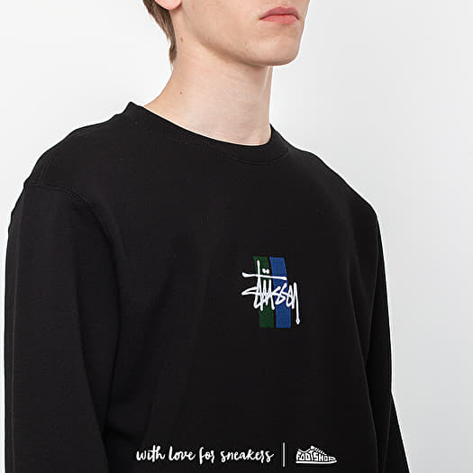 Hoodies and sweatshirts Stussy 2 Bar Stock App. Crewneck Black Footshop