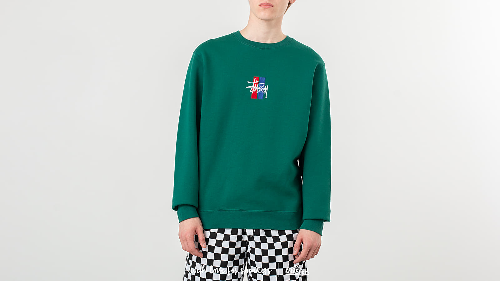 Felpe Stüssy 2 Bar Stock App. Crewneck Green