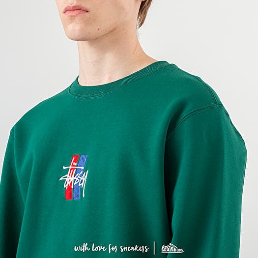Hoodies and sweatshirts Stussy 2 Bar Stock App. Crewneck Green Footshop