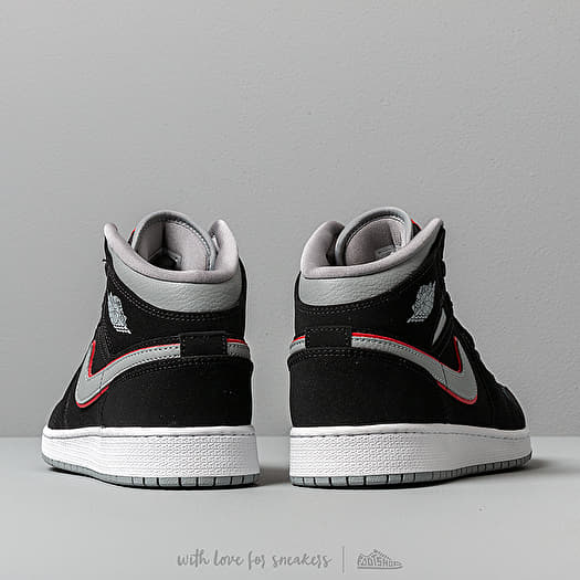 Women s shoes Air Jordan 1 Mid GS Black Particle Grey White Gym