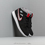 Jordan aj 1 mid black/particle grey/white/gym red sales