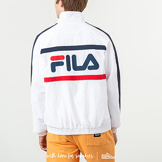 Jackets FILA Jona Woven Half Zip Jacket Bright White Black Iris True Red Footshop