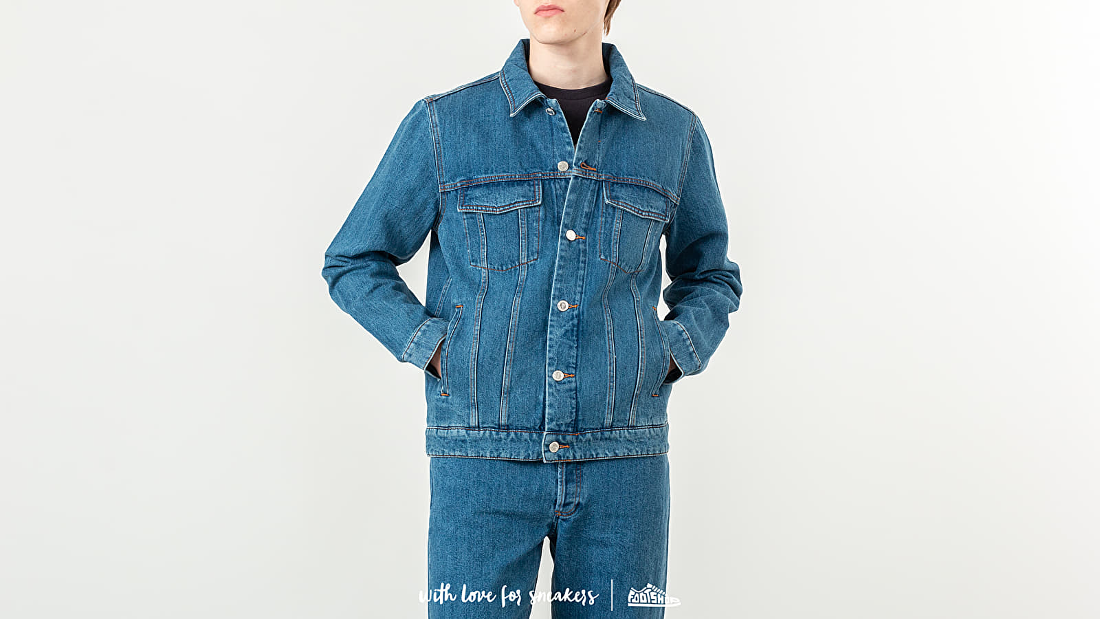 Jacken A. P. C. Charles Washed Denim Jacket Washed Indigo